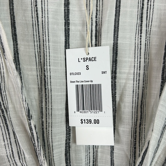 NWT New L*Space Summer Nights Stripe Down The Line Cover-Up small - Picture 3 of 11